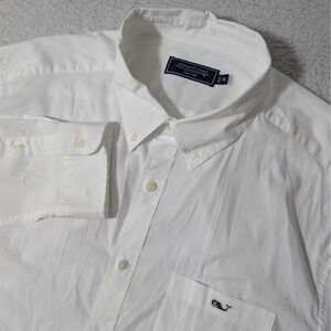 NEW Vineyard Vines Button Down Shirt Mens XL solid White Stretch L/S 1W012688
